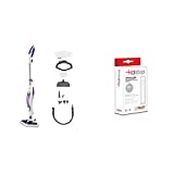 Polti Vaporetto SV440 Mopa de vapor doble con limpiador portátil 15 en 1 con cepillo Vaporforce, 1500 W, 0,3 L, Radius y Kalstop PAEU0094 Descalcificador para aparatos de caldera