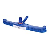 Aspirador de piscina duradero de 20 pulgadas Cepillo de piscina Estanque Herramienta de limpieza de spa para escoba de pared Superficies de spa Aspirador de piscina al aire libre (Color: azul blanco)