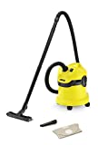 Aspirador sólido-líquido WD 2 de Kärcher - Capacidad del compartimento de recogida 12 l, plástico duro, 180 W de aire, 1000 W - Dos mangueras rígidas de aspiración, dos boquillas, filtro, bolsa, manguera de 1,9 m
