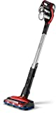 Philips XC7042/01 SpeedPro Max, aspiradora inalámbrica, escoba eléctrica con succión de 360°, autonomía de 65 min, pantalla digital, minicepillo integrado, rojo, 25,2 W