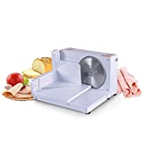 SuperHandy The Food Slicer 17cm Portátil Profesional y Plegable Eléctrico AC 230V 50Hz 120 Watt para: Embutidos, Queso y Deli con una Hoja Solingen RSG de Acero Inoxidable