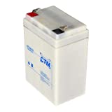 Batería de plomo ácido CTM 2.6 - 12 12.0 Voltios 2.600 mAh con conectores de 4.8 mm