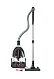 Severin CY 7086, Aspirador ciclónico sin bolsa, Clase energética A, Potencia de aspiración regulable, Incluye juego de 2 accesorios, S´POWER extrem 2.0, Blanco/Rojo
