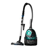 Philips FC9555/09 PowerPro Active - Aspirador sin bolsa, 650W, 1.5L, con cepillo Mini Turbo, Boquilla para suelos duros, Color: Negro/Verde