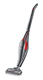 Severin SC 7171, Aspirador vertical y aspirador de mano sin bolsa, Con cepillo motorizado, 14,4 V, Incluye boquilla para rincones y cepillo para muebles, Sin S´POWER, Gris / Rojo