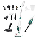 Di4 Steamclean Multi10 Max, Limpiador a vapor eléctrico multifunción 10 en 1, Producto ecológico, Mango telescópico, Potencia 1500 W, Salida máxima de vapor, Blanco