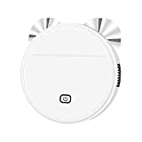 LTLGHY Robot Aspirador, Robot de Barrido con Succión 1800Pa, USB Recargable 5Cm Super-Delgado 55DB Silencioso, para Limpieza del Hogar/Pelo de Mascotas/Polvo, Blanco