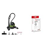 Limpiador Polti Vaporetto Classic 65, 6 Bar, 1500 W, 1,3 Litros, Aluminio, Negro/Verde y Kalstop PAEU0094 Descalcificador para Aparatos de Caldera