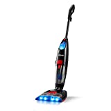 Vileda JetClean Aspirador y Limpiasuelos Eléctrico 3 en 1, Doble Filtro, Dos Depósitos de Agua, Rodillo de Microfibra, Cable de 7 Metros, 400 W, Rollos, Negro