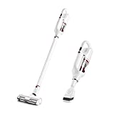 Escoba Eléctrica Inalámbrica PUPPYOO T10-Home, Potencia 8Kpa/17.5Kpa, Batería Recargable 2.5-3 Horas, Blanco/Rojo