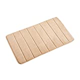 Festnight Alfombra gruesa para alfombrilla de espuma viscoelástica, alfombrilla de baño de forro polar coralino, alfombrillas antideslizantes absorbentes, alfombrillas suaves para cocina y baño