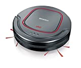 Robot Aspirador Severin Chill RB 7025, Autonomía 90 min, Sensor de reconocimiento de pasos, Sensorclean, 17 W, 0,35 litros, 65 Decibelios, Limpia 100 m2 en 90 min, Gris Platino / Rojo Granate / Negro