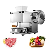 rebanadora eléctrica, rebanadora doméstica eléctrica en acero inoxidable, rebanadora profesional para carne de salami, frutas y verduras con cuchilla de 2,5 / 3,5 / 5/7 / 10 mm