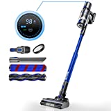 Aspirador inalámbrico, BuTure 30KPA / 400W Potente escoba eléctrica inalámbrica con pantalla táctil, batería extraíble de 55 minutos, LED y sistema de filtración eficiente, aspirador de mano inalámbrico
