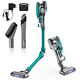 Aspirador Inalámbrico, Potente Escoba Eléctrica Inalámbrica De 17 Kpa, Batería Extraíble De 40 Minutos, Con LED, Limpieza Rápida Para Pisos / Parquet / Pelo De Mascotas (Verde)