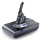 Batería para Dyson V8, Vecukty Batería de repuesto para Dyson V8 con mayor duración 5000 mAh compatible con V8 Animal, V8 Absolute, V8 Fluffy Aspirador, inalámbrico de mano con 1 seguro de gatillo