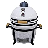 YNNI KAMADO - Kamado Independiente, 40cm, Edición Limitada, Blanco, Barbacoa, Cerámica, Huevo, Ahumador, TQ0015WH