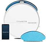 Rowenta RR7447 X-Plorer Serie 60 Robot Aspirador Fregador Delgado 6 cm, Autonomía 90 Min, 3 Modos de Limpieza, Compatible con Asistentes de Voz, Cuidado de Alergias, Blanco