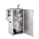 Royal Catering RCRO-870 Horno Ahumador Eléctrico Ahumador Profesional (4 Rejillas, 10 Ganchos, 70 L, 1000 W, Temporizador 120 min, Acero Inoxidable)
