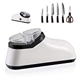 Afilador De Cuchillos Eléctrico, Afilador De Cuchillos Profesional Con Cubierta Protectora, Afilado Grueso Y Fino, Para Todo Tipo De Utensilios De Cocina