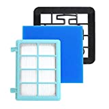 CleanMonster - Juego de filtros para aspiradoras Philips PowerPro Compact FC9331, FC9332, FC9334, PowerPro Active FC9550, FC9555, FC9556, compatible con Philips FC8010/02, filtros Hepa 13