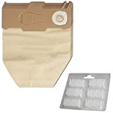 Set de 6 bolsas de aspiradora + 6 Perfumes aptos para Vorwerk Kobold VK 130 131 SC - VK130, VK131 - FP 130 131 - con papel especial
