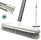 Escoba de empuje IZSOHHOME, cepillo para piso de baldosas para bañera, barredora con cerdas rígidas para limpiar baño, patio, cocina, pared y terraza