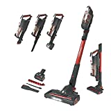 Hoover H-Free 500 PLUS HF522SFP 011 Escoba Eléctrica Inalámbrica y Sin Bolsa, Tecnología Ciclónica, Multifunción, con Cepillo para Pelo de Mascotas, Autonomía 45 Min, Rojo Metálico