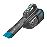 BLACK+DECKER BHHV520BF-QW - Aspirador de mano inalámbrico, 18 V, base de carga, extensión integrada 40, 500 ml, azul, plata y titanio