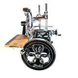 Palatina officina®, edición especial Berkel Volano P15, cortadora con volante, color negro, con tabla de cortar de madera hecha a mano, entrega inmediata