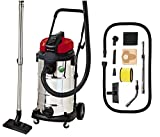 Einhell TE-VC 2340 SA Cubo aspira sólidos y líquidos ((1200 W, depresión 230 mbar, compartimento 40 l, toma de herramienta eléctrica, boquilla de descarga de líquidos, súper equipado)