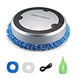 Robot Aspirador, Robot Inteligente para Pisos Secos y Mojados, 2 en 1, Robot de Limpieza Recargable por USB, para Pisos de Madera, Cuidado del Cabello de Mascotas (Plata)