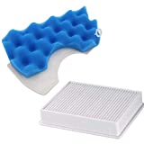 Bogoro 1pcs H11 Filtro de polvo Filtro HEPA + 1set Filtros HEPA azules Almohadilla de filtro de esponja Materiales de alta calidad Accesorios para aspiradoras Kit de filtros de polvo para Samsung SC4300 SC447
