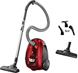 Electrolux EUSC66-CR Aspirador con bolsa, potencia max 600W, sistema de aspiración AeroPro, 2 cepillos, accesorio 3en1, Rojo