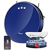 Robot aspirador Scrubber, Yefound U20 Robot aspirador 3 en 1, 140 minutos, 2200 Pa, tanque de agua de 130 ml, 55 dB, mapeo inteligente en tiempo real, control remoto / aplicación / Alexa (azul)