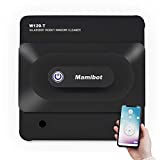 Robot aspirador Mamibot W120-T para limpieza de ventanas para azulejos de vidrio de ventanas con aplicación iGlass y control remoto (negro)