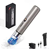 MONDZUCKER VX Aspirador de Mano sin Bolsa 13000 Pa, Aspirador de Escritorio Recargable para Coche y Hogar, Mini Aspirador con Caja de Regalo, Cargador USB Incluido (Aleación de Aluminio)