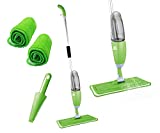 ARSUK Floor Scrubber Spray Mop para parquet de madera dura Piso de mármol Vinilo húmedo y seco con gatillo activo Limpiador de ventanas Barrido (Green Spray Mop)