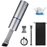 MOSRACY Aspirador portátil para automóvil, 4500Pa Mini aspirador fuerte 85w Limpiador de migas eléctrico recargable ultraligero con filtro HEPA lavable para limpieza de automóviles y hogares