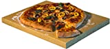 Piedra para pizza, rectangular, para horno y grill, 40 x 30 x 3 cm, de arcilla refractaria maciza, apta para uso alimentario, utilizable como piedra para pan y pizza, calidad profesional