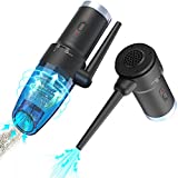 Aspirador portátil para automóvil, aire comprimido 2 en 1 y mini aspirador inalámbrico recargable 8KPA |  Potente motor de 60.000 RPM, para casa, coche, oficina.