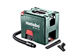 Aspirador a batería Metabo AS 18 L PC (602021000) con limpieza manual del filtro, caja de cartón 18 V, 2 x 5,2 Ah, Li-Ion + ASC 55, 18 V