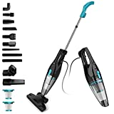 Aspirador con cable INSE 16 kpa 400W, Aspirador con cable de gran capacidad 0.8L, Aspirador sin bolsa, Filtro HEPA, Accesorios múltiples (13 piezas) (Negro)