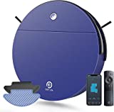 Mini Robot Aspirador, 2200Pa Succiona y Lava Simultáneamente App de Sensor de Colisión 6D / Alexa 500ml Detección Silenciosa de Obstáculos Ideal para Alfombras de Pelo Bajo Pisos Duros Pelo de Animal
