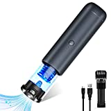 AUTOWOEL mini aspirador de mano inalámbrico, aspirador de coche con filtro HEPA lavable, 60W de pie hasta 25 min, aspirador sin bolsa para pelos de mascotas en el coche