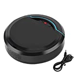 SHYEKYO Robot inteligente automático recargable por USB, robot de limpieza, aspiradora de suelo, barredora doméstica, sensores de protección contra caídas, purificado de aire fino de bajo ruido (negro)
