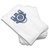 Bolsa vhbw 10x compatible con aspirador Miele Silver Moon, Silver Power, Silver Shadow - microfibra, 27,5cm x 18cm, blanco
