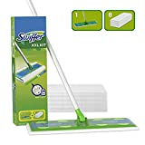 Swiffer XXL Scrubber Dust Catcher Dry, 1 mango, 8 paños, captura y atrapa el polvo y la suciedad, ideal para pelo de mascotas, todo tipo de suelos, tamaño maxi, kit de inicio