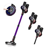 Aspirador inalámbrico OXMANN C8, 30000Pa con pantalla táctil, motor sin escobillas, autonomía a 55 min para pelo largo, pelo de mascotas, suelos, alfombras, ultra silencioso 60 dB [Clase energética A+++]