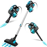 Escoba eléctrica con cable INSE, aspiradora sin bolsa, 18 KPA 600 W, con cable de 6 m, 3 en 1, para suelo duro y pelo de mascotas